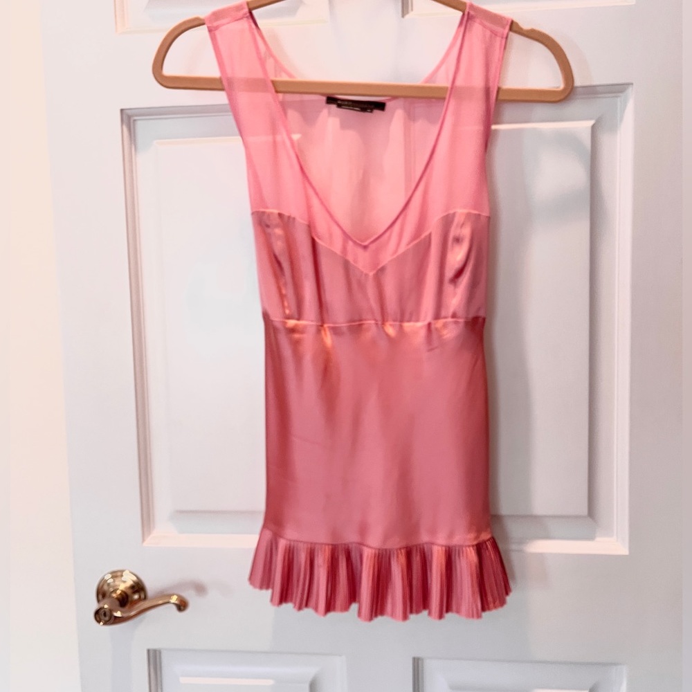 Y2k Silk Corset Ballerina Top In Rose Pink Vintage … Gem